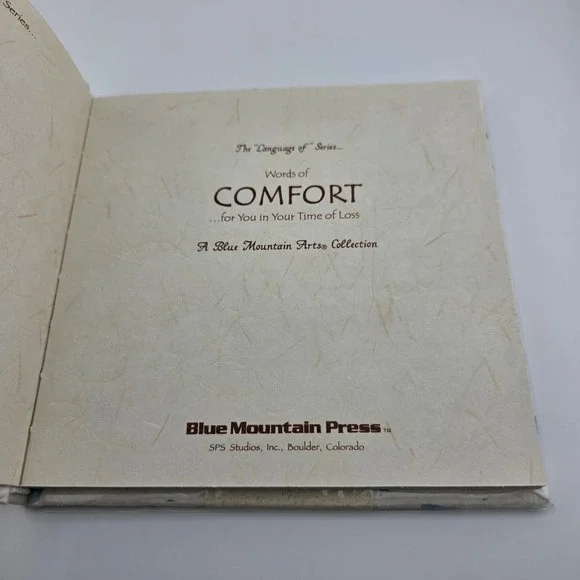 Words of Comfort Book Blue Mountain‎ Arts Collection 2002 Vintage Hardcover - Picture 7 of 13